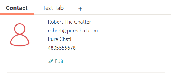 Pure Chat Contact Tab Example